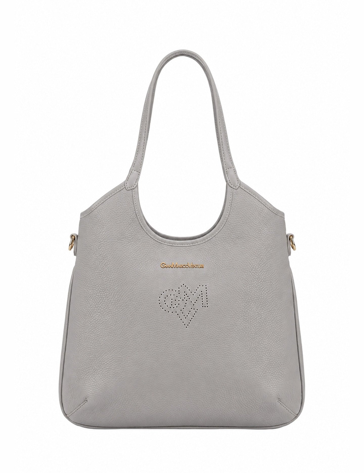Borsa a Spalla in Pvc Grigio
