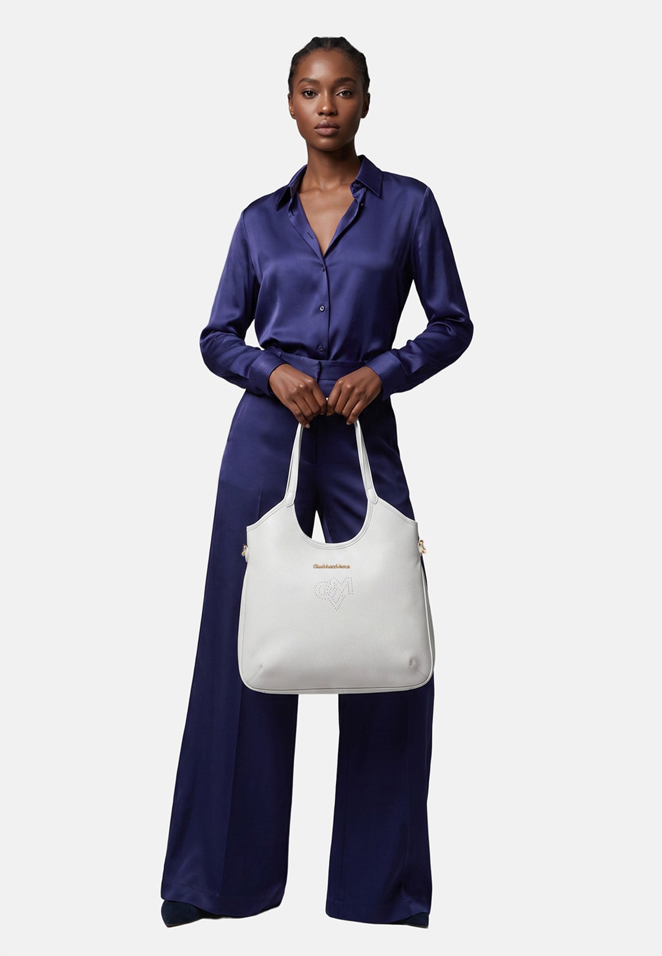 Borsa a Spalla in Pvc Bianco