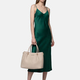 Borsa a Spalla in Pvc Beige