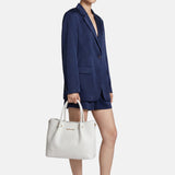 Borsa a Spalla in Pvc Bianco