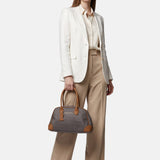 Borsa a Spalla in Pvc Grigio