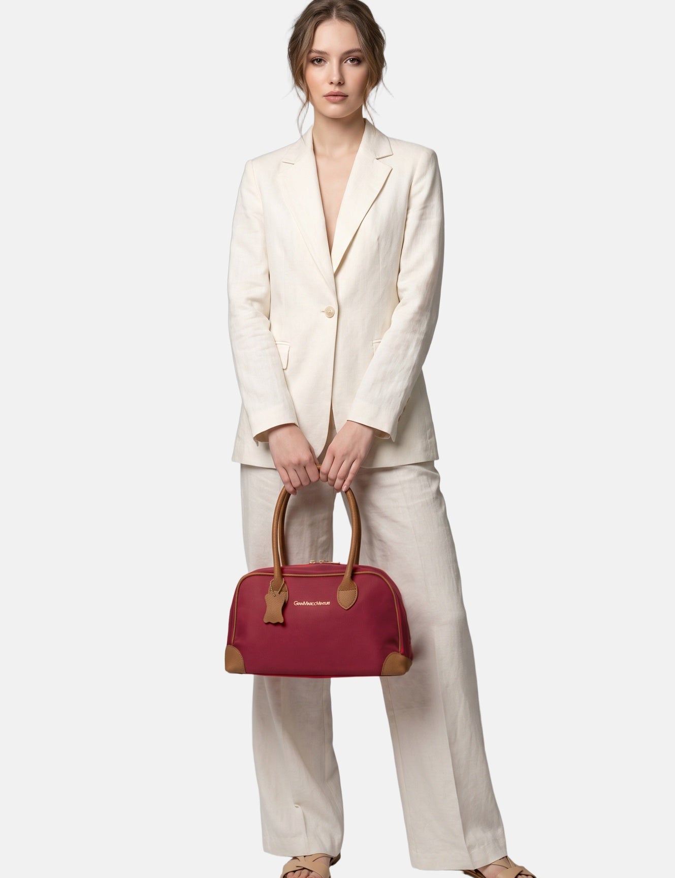 Borsa a Spalla in Pvc Rosso