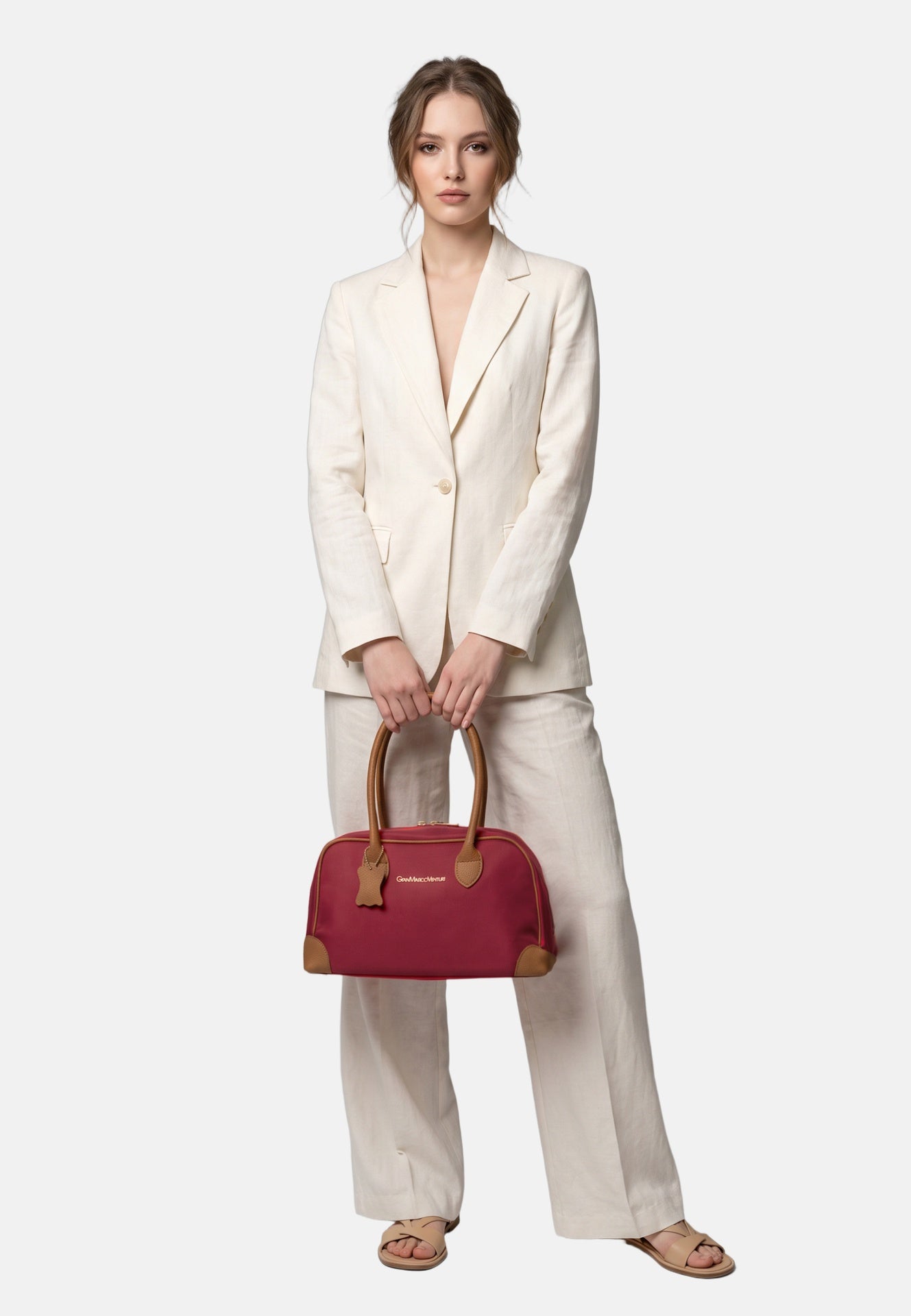 Borsa a Spalla in Pvc Rosso