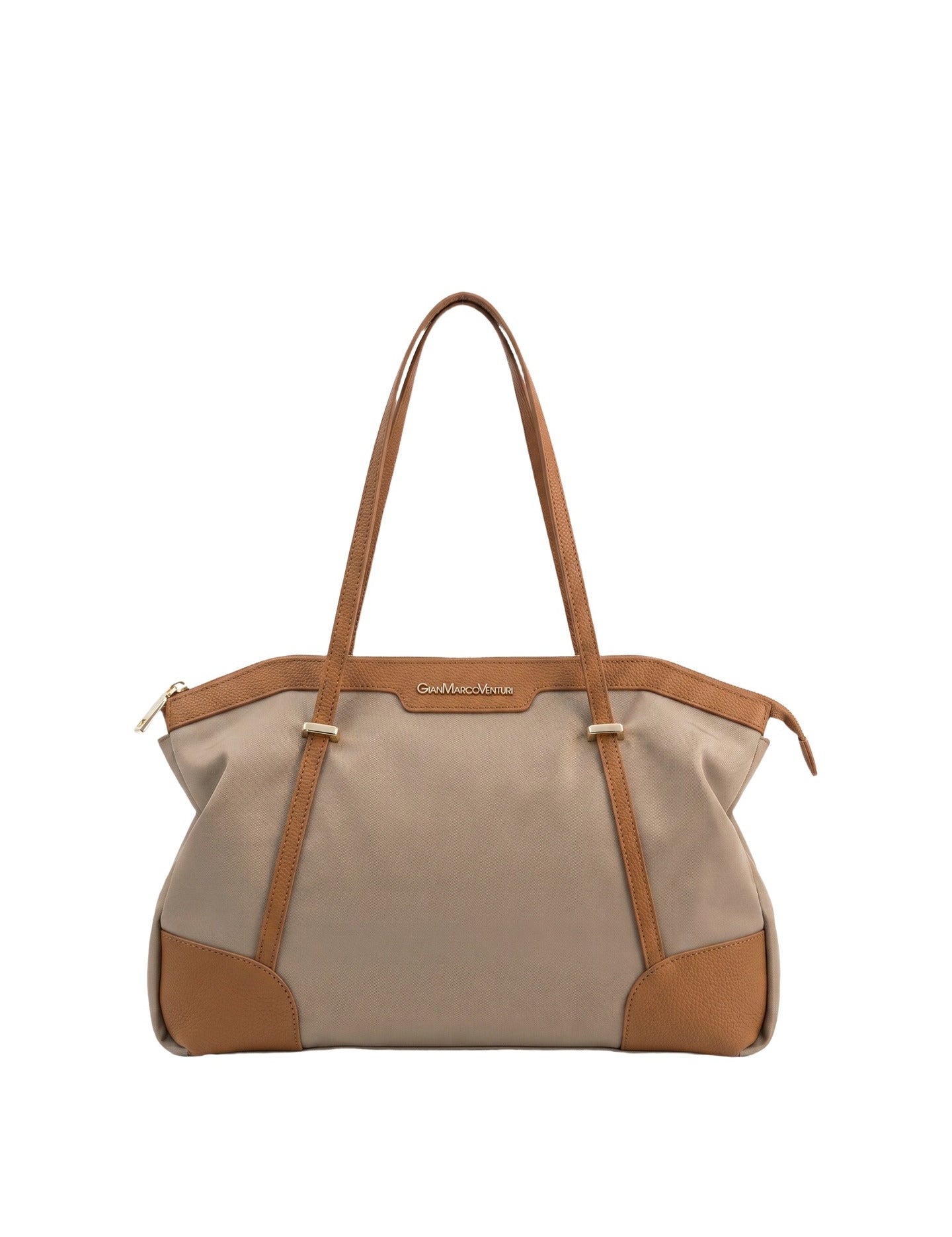 Borsa a Spalla in Pvc Beige