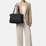 Borsa a Spalla in Pvc Nero