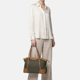 Borsa a Spalla in Pvc Verde