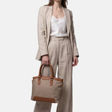 Borsa a Spalla in Pvc Beige