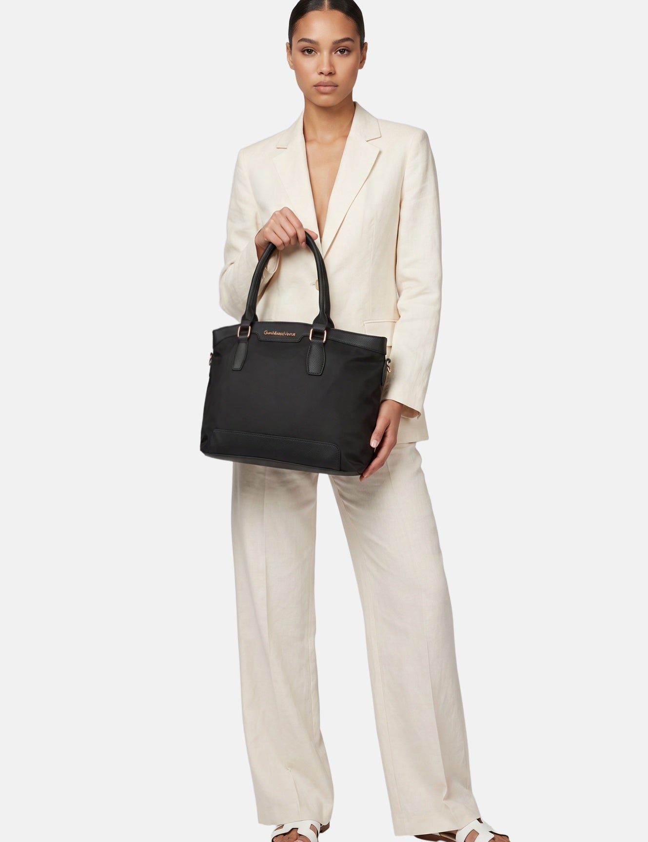 Borsa a Spalla in Pvc Nero