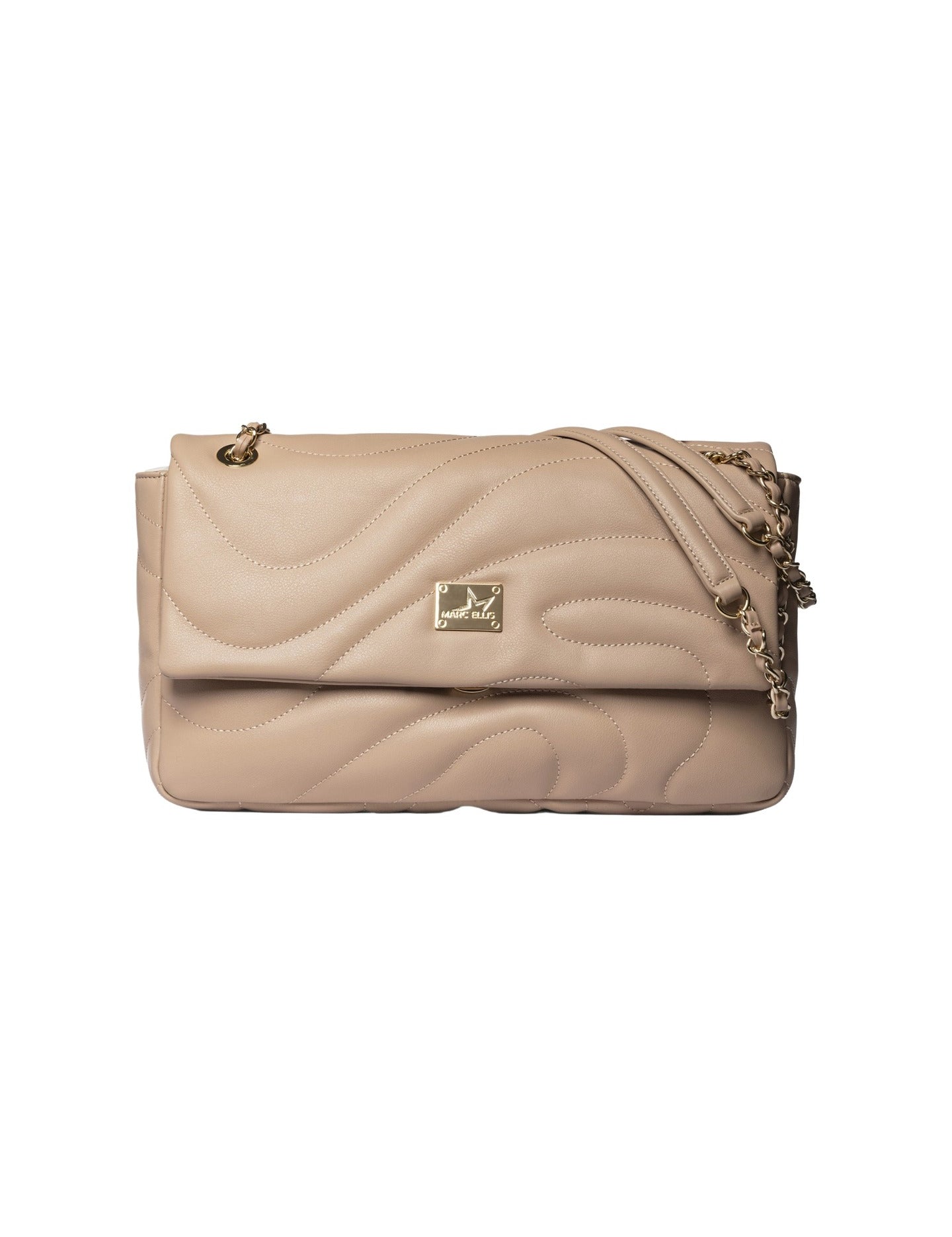 Borsa a Spalla in Pelle Vegana Cognac