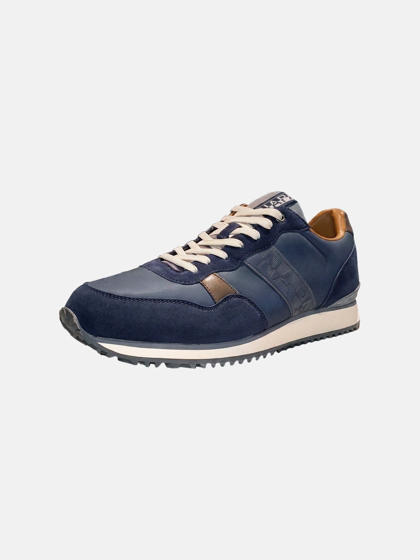 Sneakers Platform in Pelle Vegana Grigio