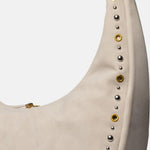 Borsa a Mano in Pelle Vegana Beige Scuro