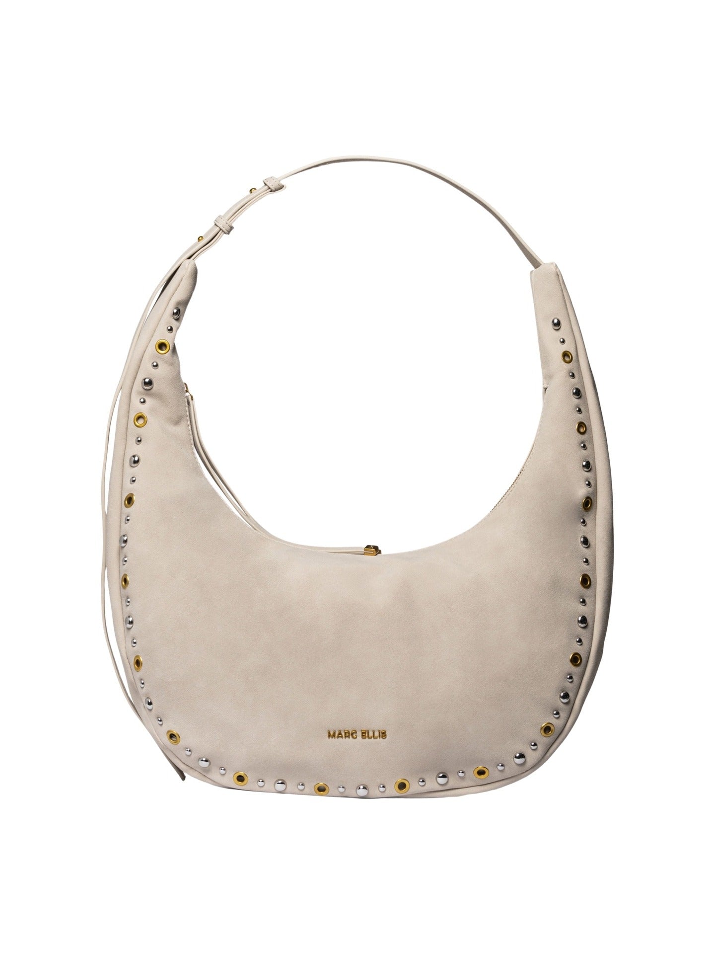 Borsa a Mano in Pelle Vegana Beige Scuro