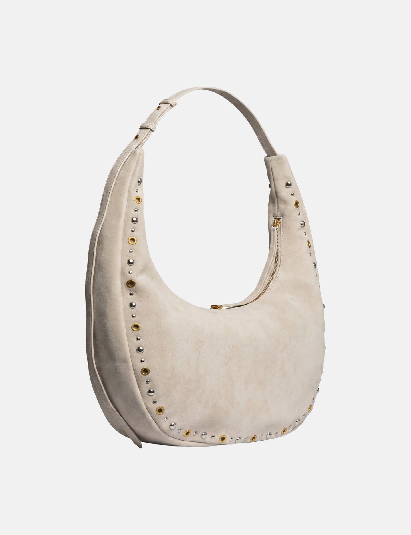 Borsa a Mano in Pelle Vegana Beige Scuro