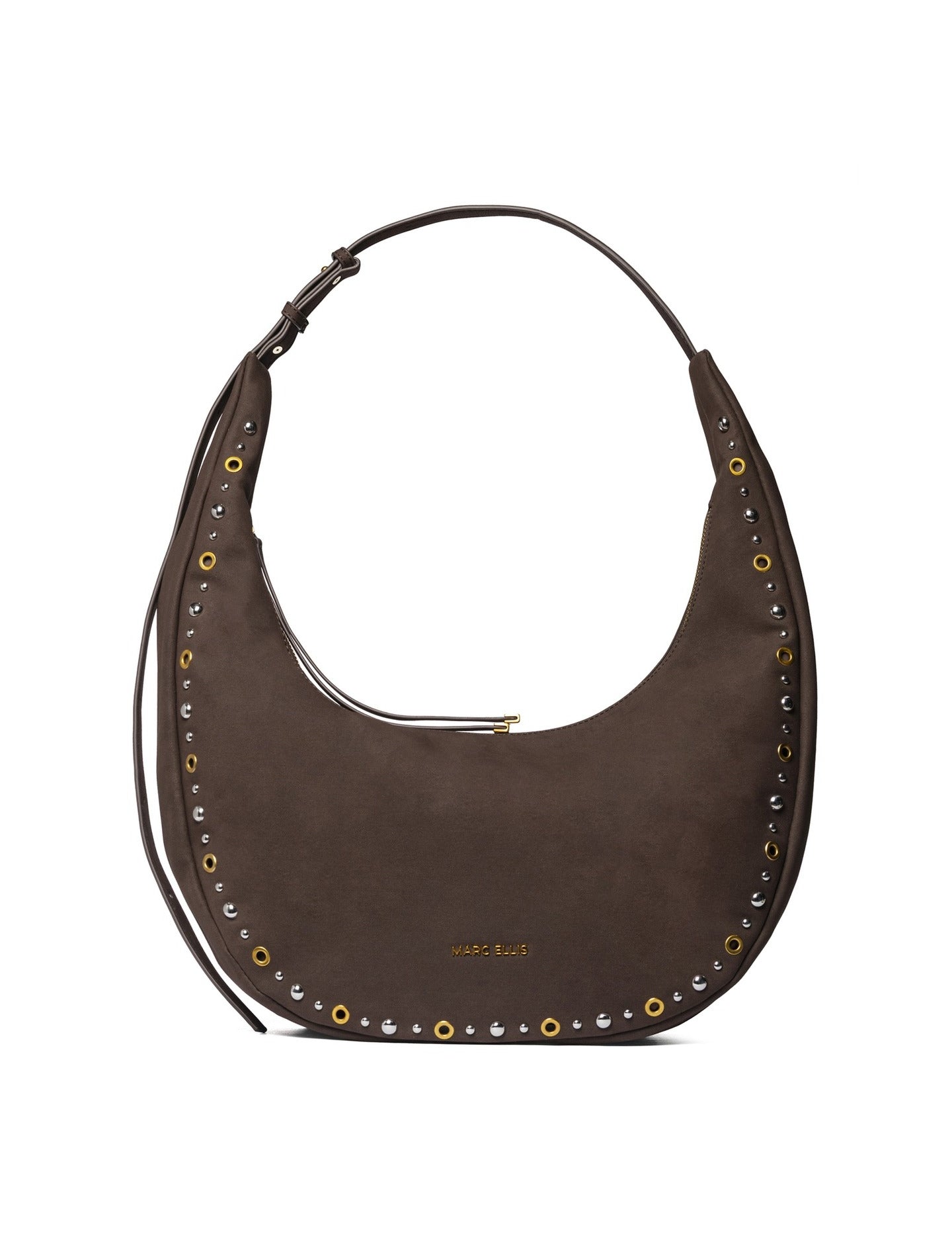 Borsa a Mano in Pelle Vegana Marrone