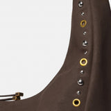 Borsa a Mano in Pelle Vegana Marrone