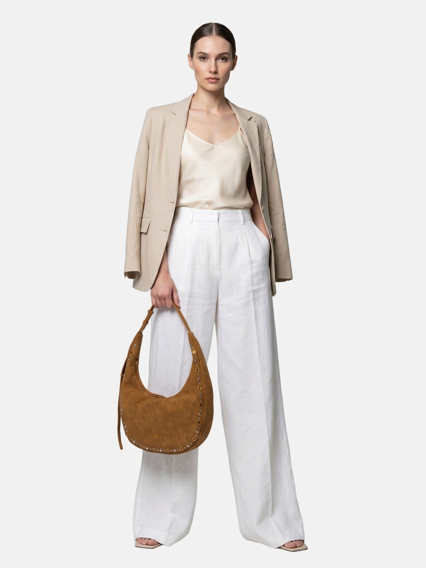 Borsa a Mano in Pelle Vegana Cognac