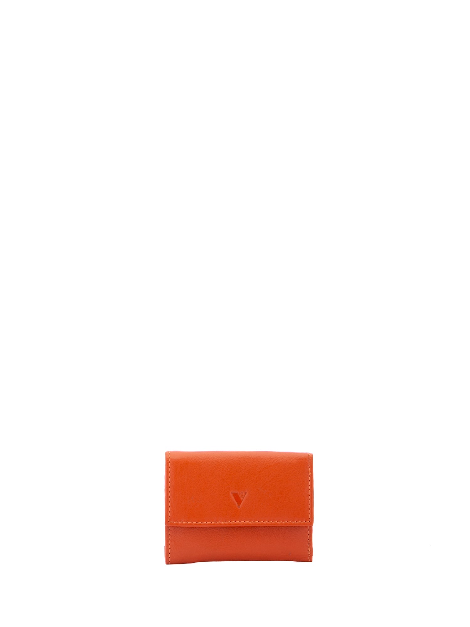 Portafoglio in Vera Pelle Arancione