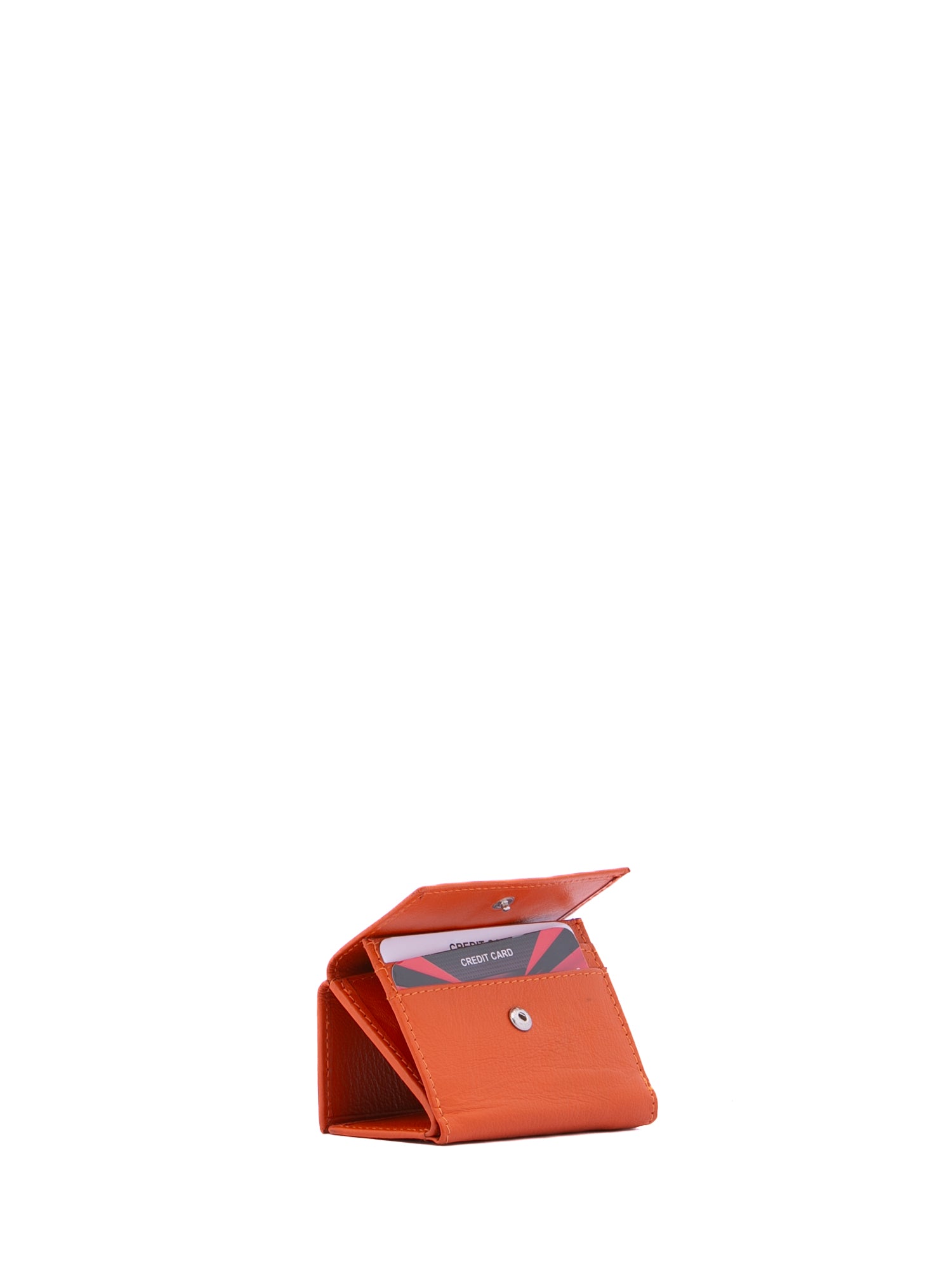 Portafoglio in Vera Pelle Arancione