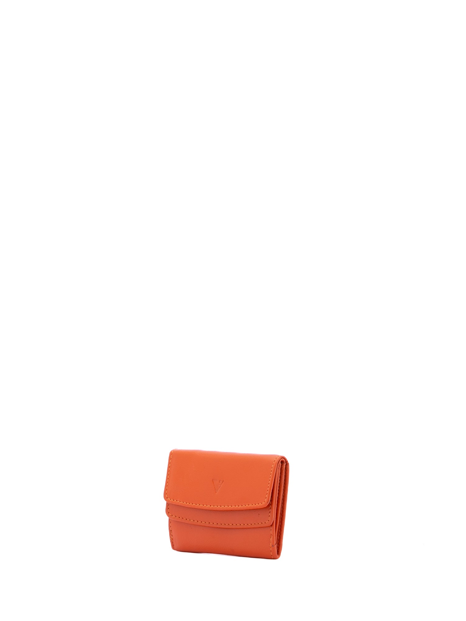 Portafoglio in Vera Pelle Arancione