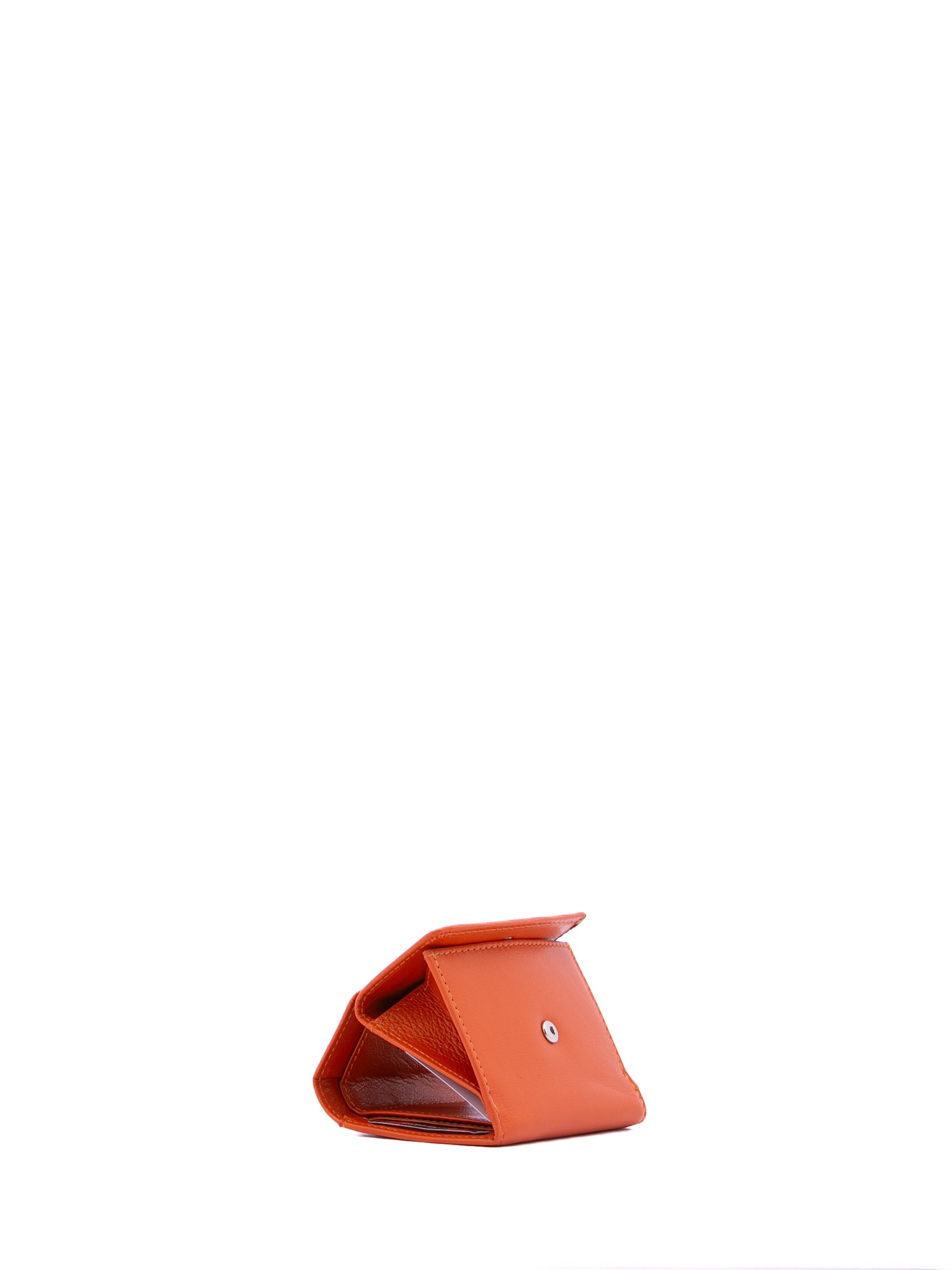 Portafoglio in Vera Pelle Arancione