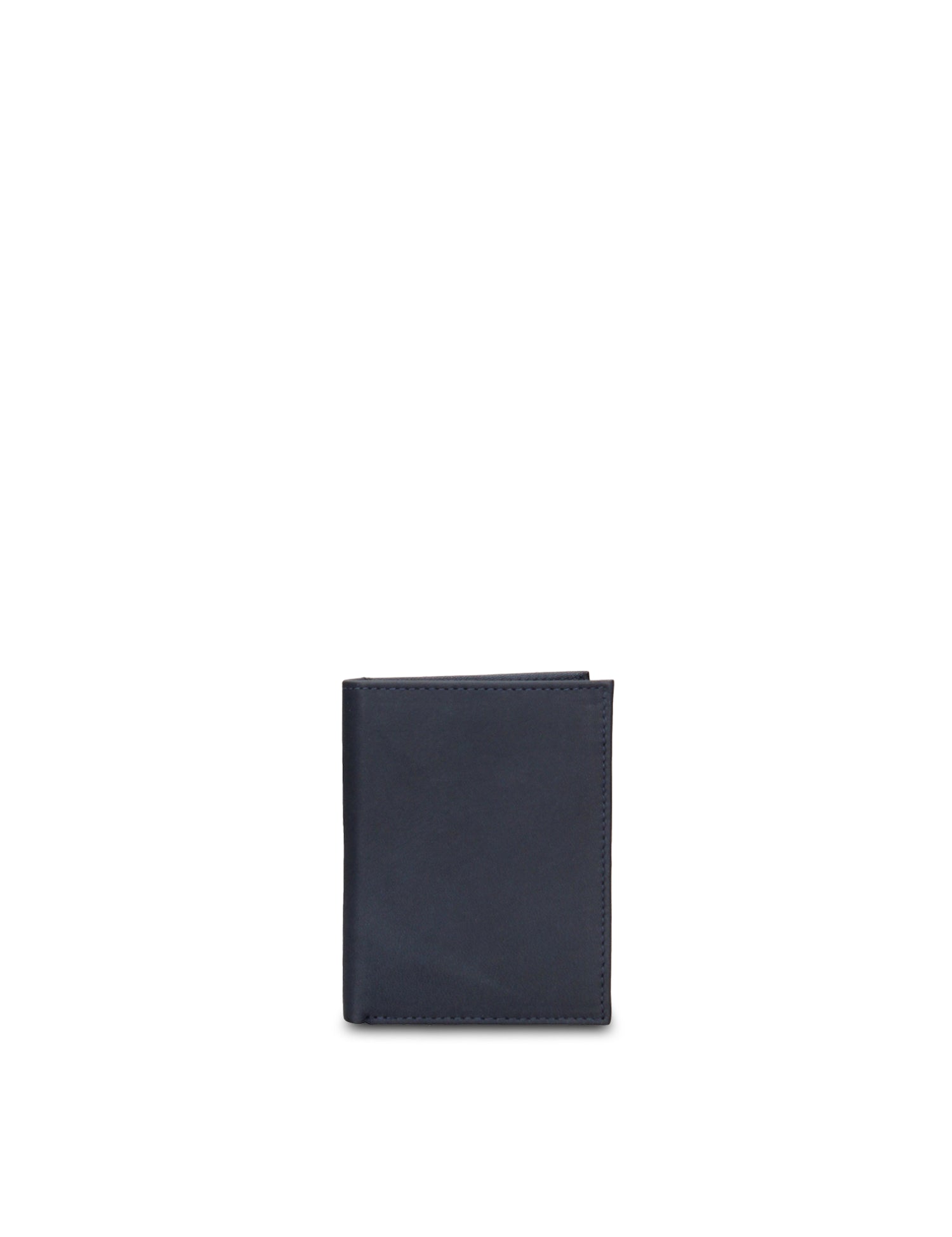 Portafoglio in Vera Pelle Blu Scuro