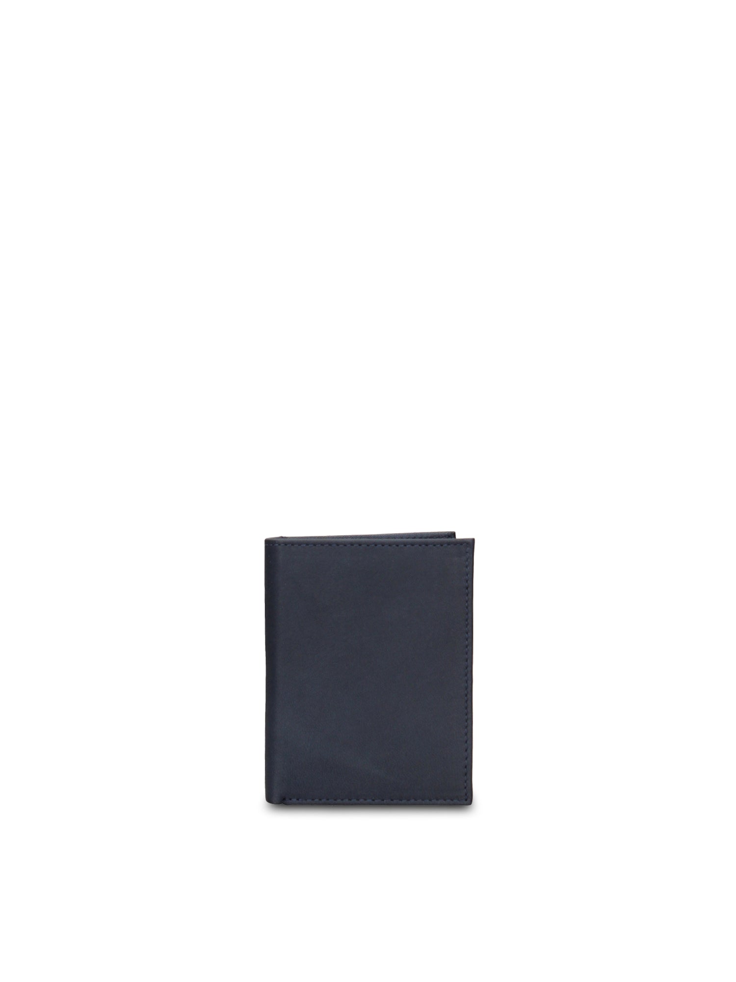 Portafoglio in Vera Pelle Blu Scuro