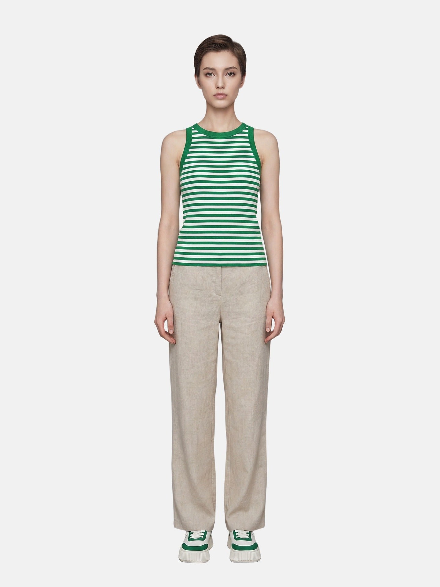 Top in 63% Viscosa 37% Poliammide Verde