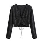 Blusa in Poliestere Nero