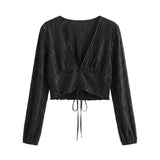 Blusa in Poliestere Nero