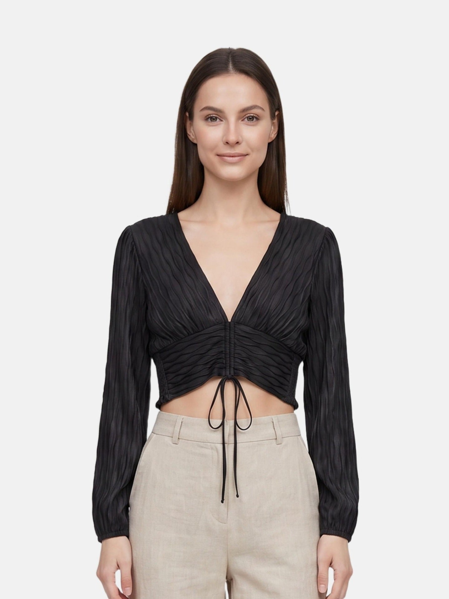 Blusa in Poliestere Nero