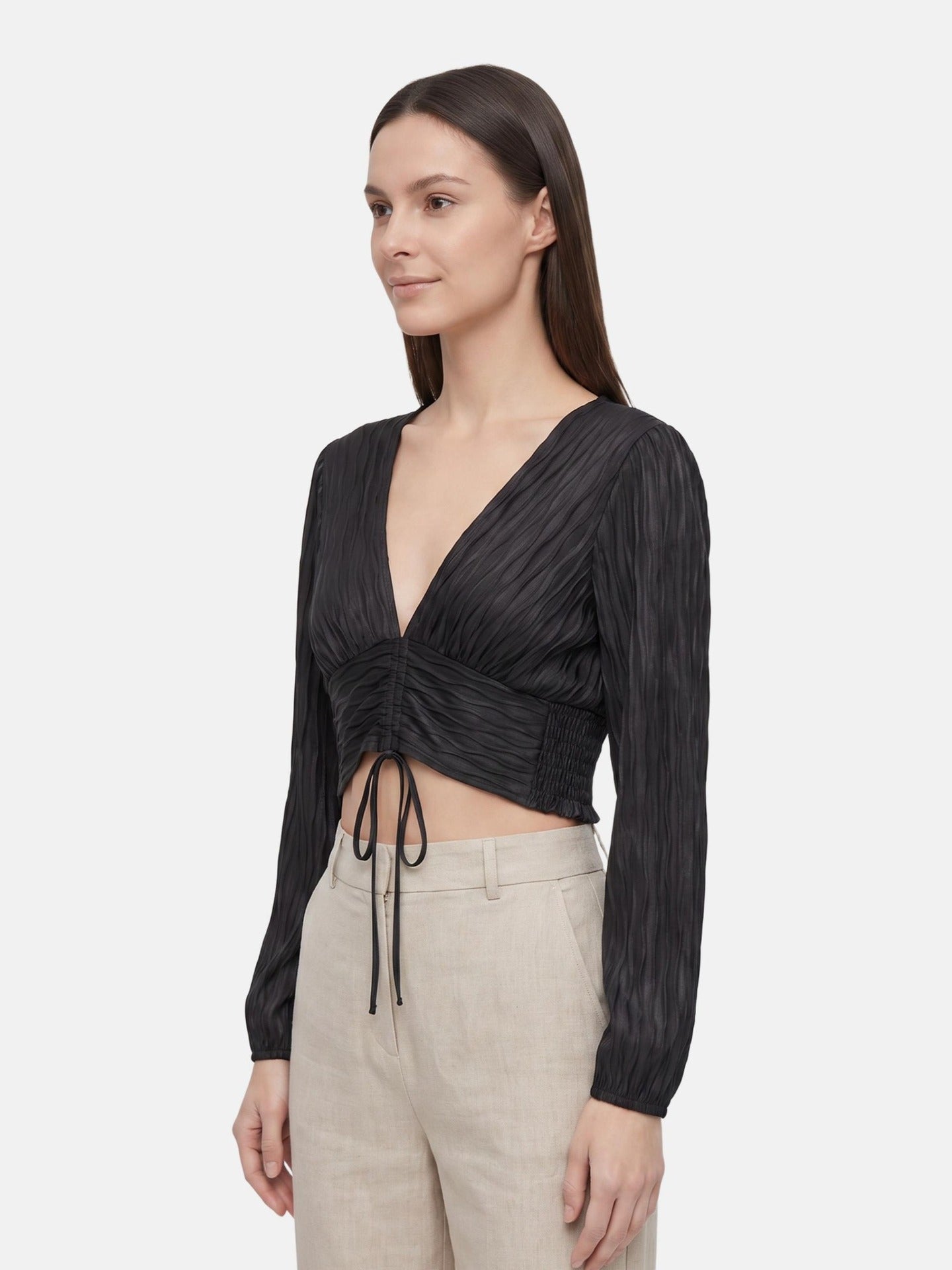 Blusa in Poliestere Nero