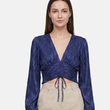 Blusa in Poliestere Blu Scuro
