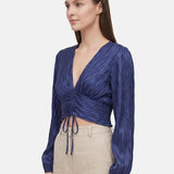 Blusa in Poliestere Blu Scuro