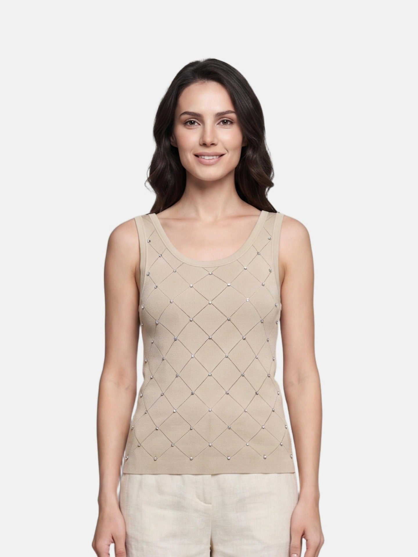Blusa in 63% Viscosa 37% Nylon Beige