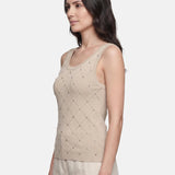 Blusa in 63% Viscosa 37% Nylon Beige