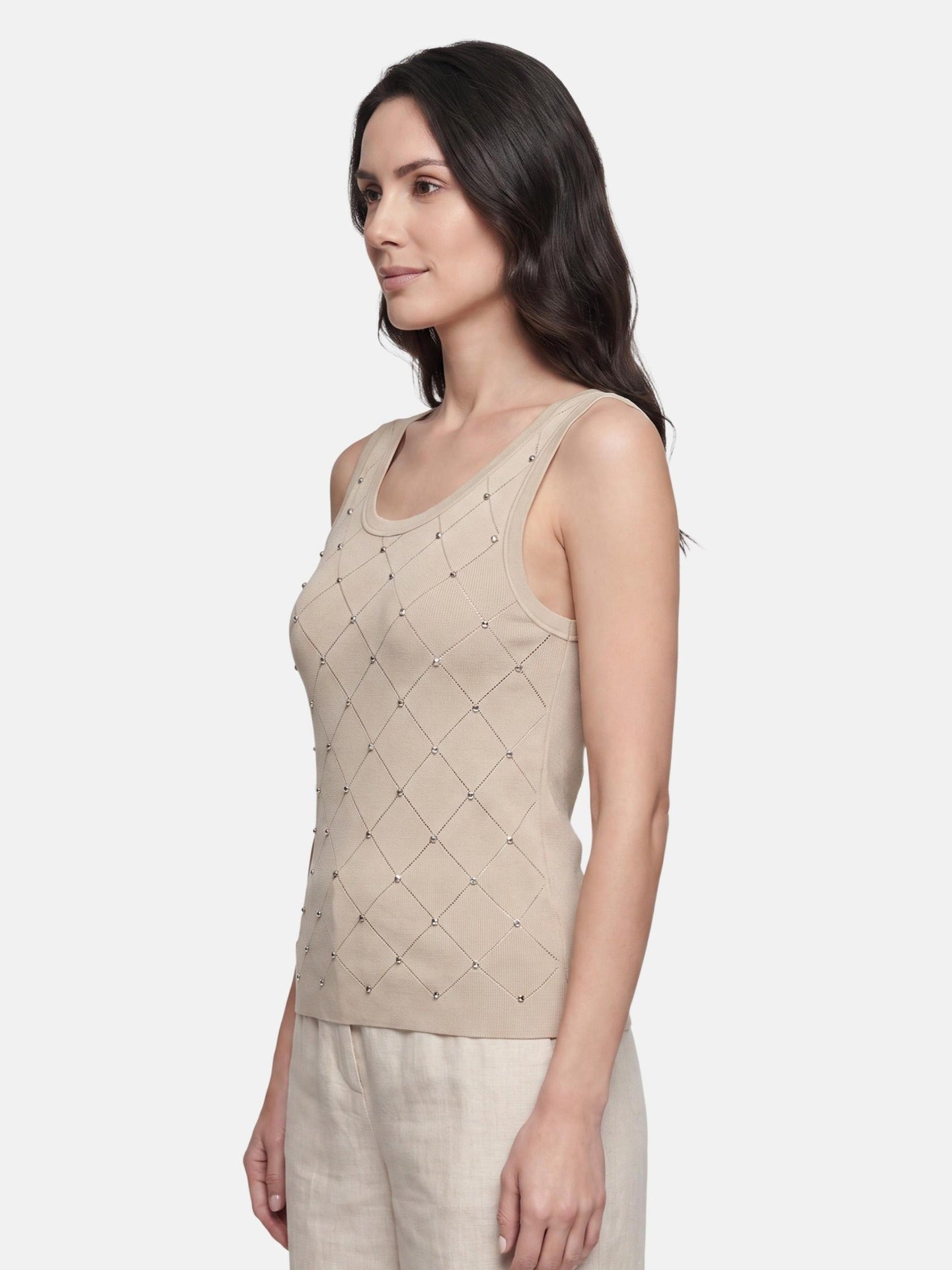 Blusa in 63% Viscosa 37% Nylon Beige