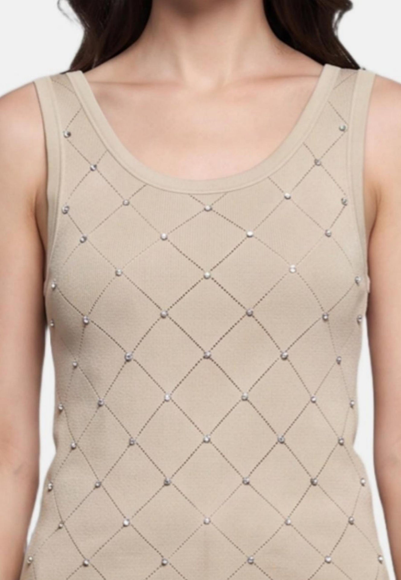 Blusa in 63% Viscosa 37% Nylon Beige