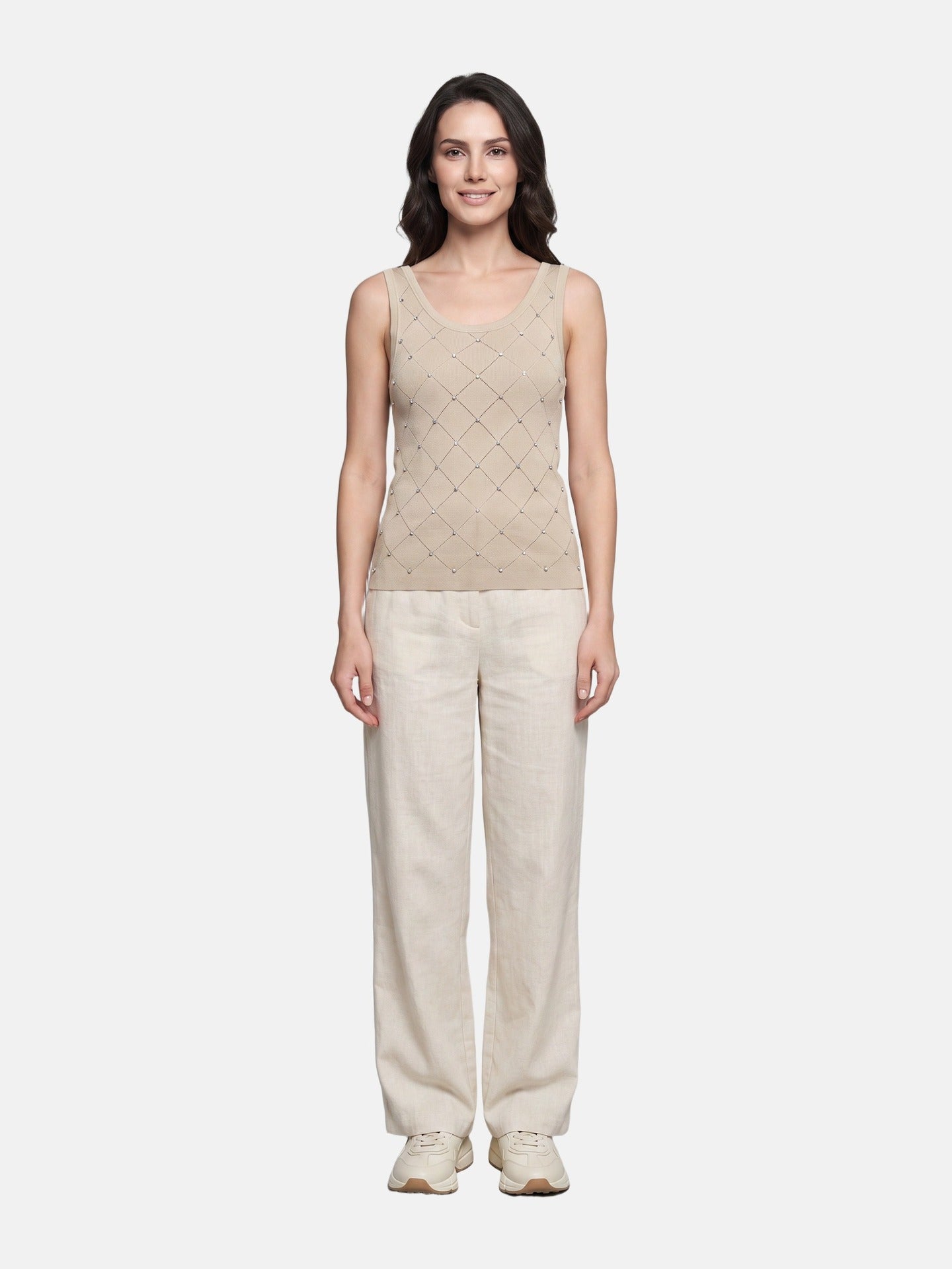 Blusa in 63% Viscosa 37% Nylon Beige