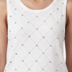 Blusa in 63% Viscosa 37% Nylon Bianco