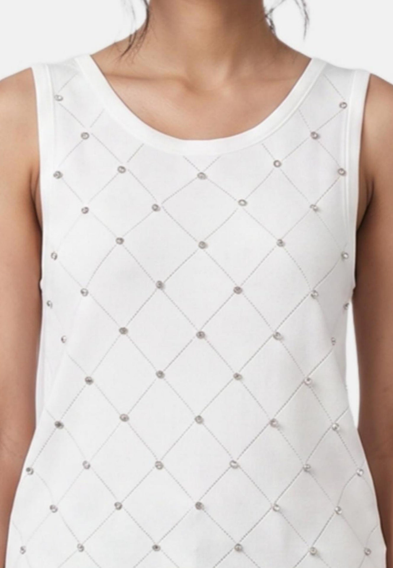 Blusa in 63% Viscosa 37% Nylon Bianco