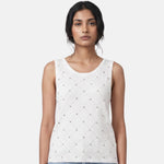 Blusa in 63% Viscosa 37% Nylon Bianco