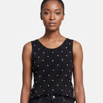 Blusa in 63% Viscosa 37% Nylon Nero