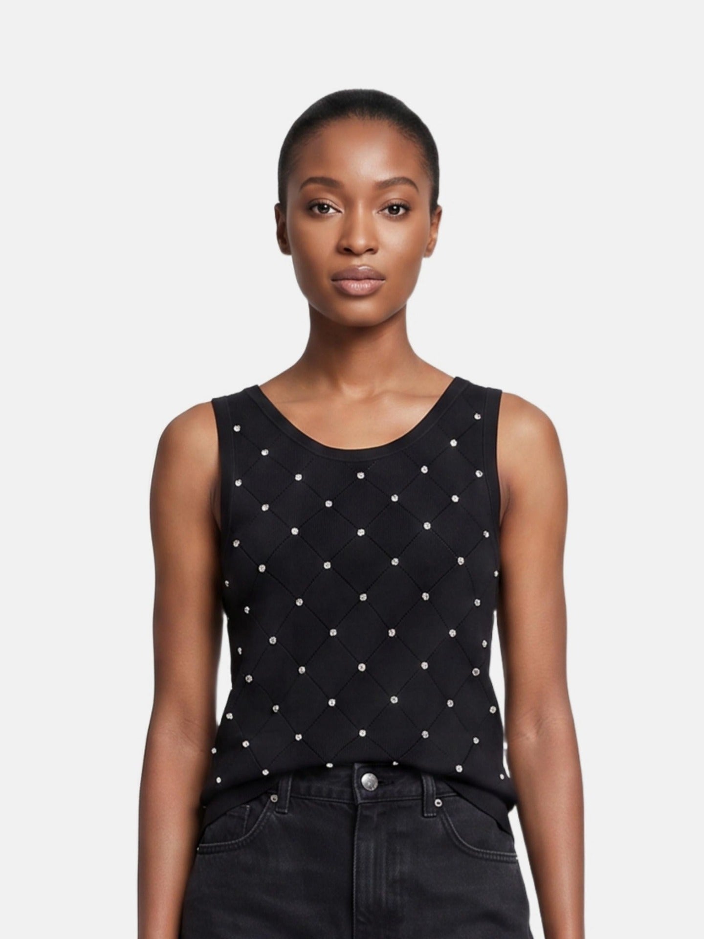 Blusa in 63% Viscosa 37% Nylon Nero