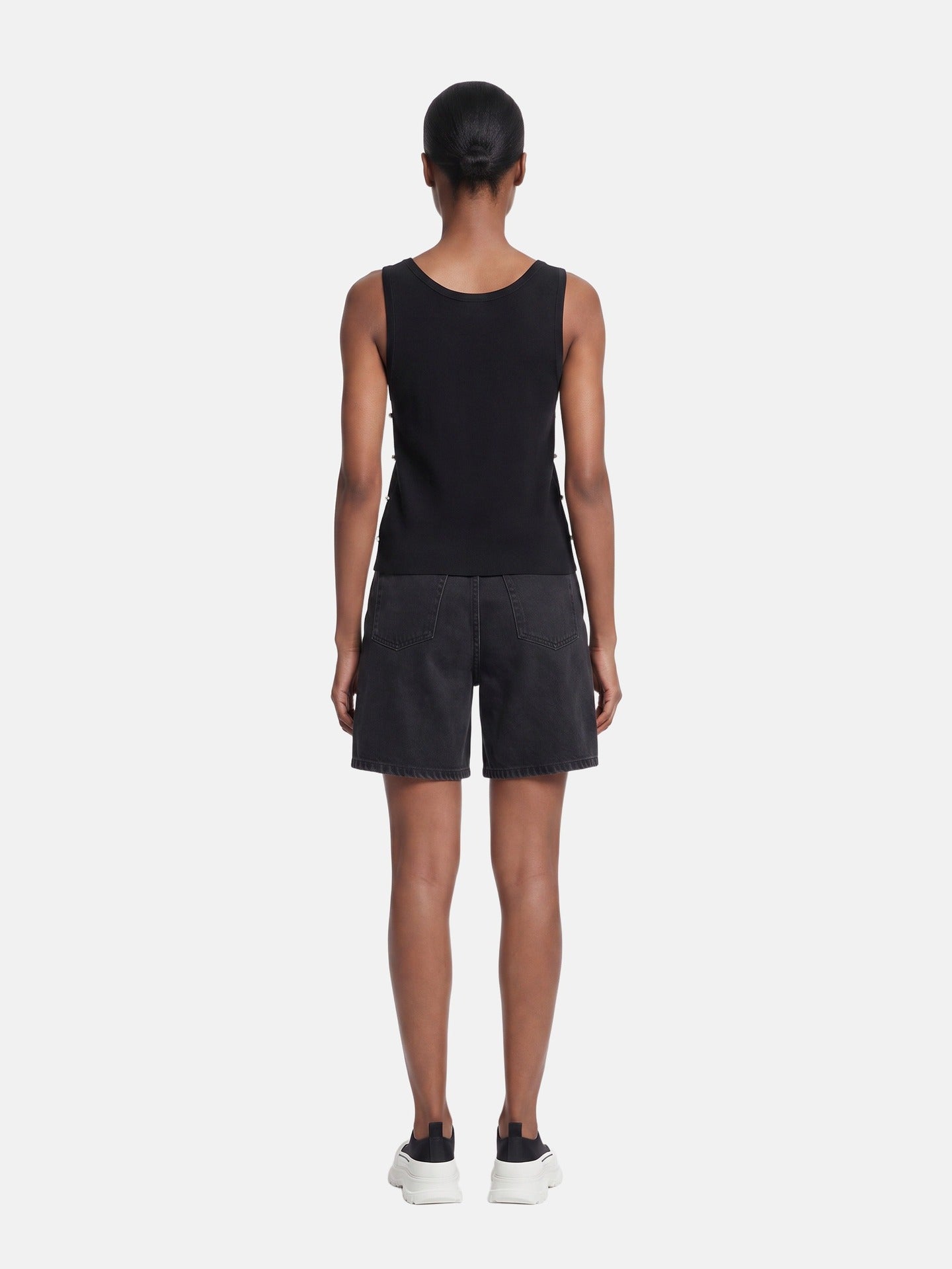 Blusa in 63% Viscosa 37% Nylon Nero