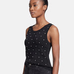 Blusa in 63% Viscosa 37% Nylon Nero