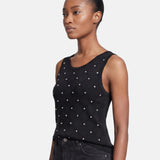 Blusa in 63% Viscosa 37% Nylon Nero