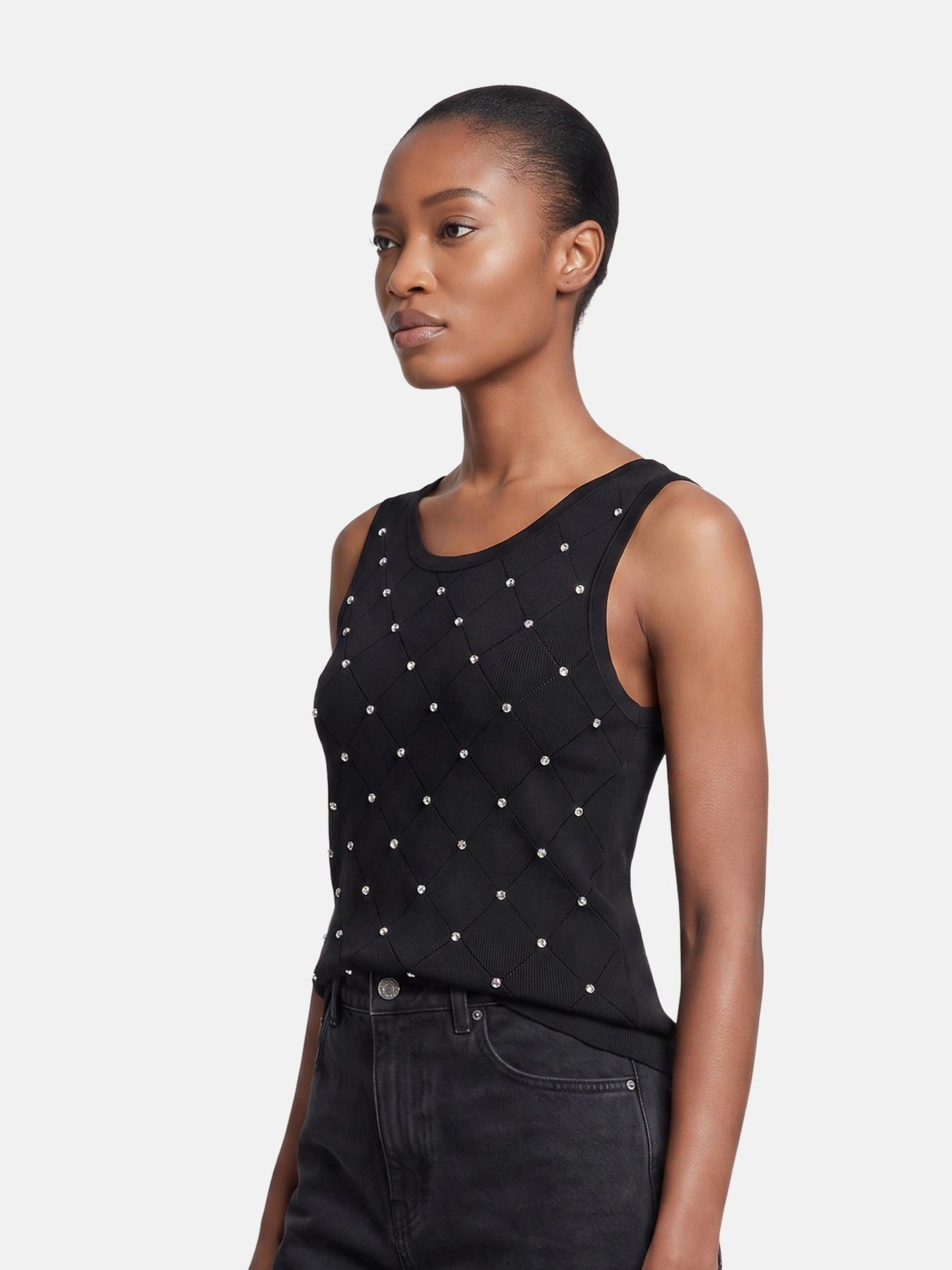 Blusa in 63% Viscosa 37% Nylon Nero