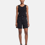 Blusa in 63% Viscosa 37% Nylon Nero