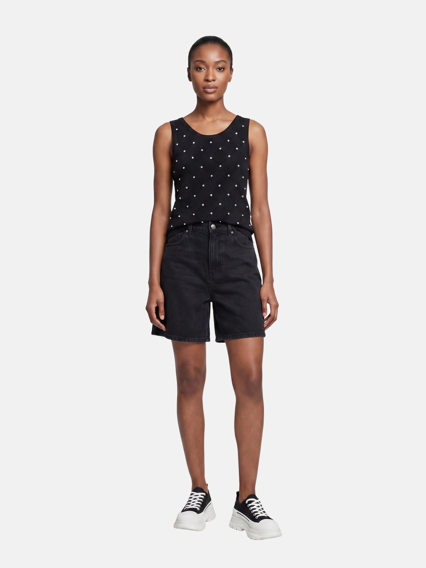 Blusa in 63% Viscosa 37% Nylon Nero