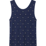 Blusa in 63% Viscosa 37% Nylon Blu Scuro